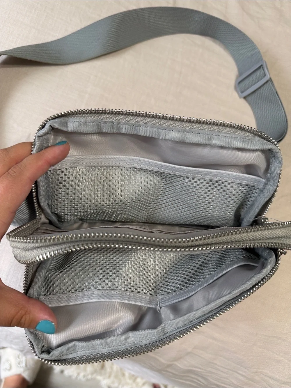 Gray Men's Crossbody Sling Bag - Casual Everyday Carry